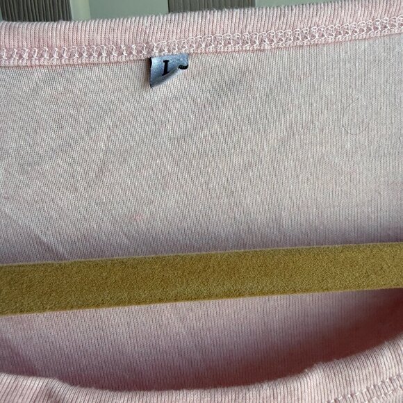 Long sleeve pink with grey colorblock tunic - Picture 2 of 4